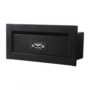 Caixa Correio Techinox Carta Luxo Linear Preta Fosca 23 Profundidade
