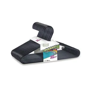 Conjunto 20 Cabides Dasplast 0018 Preto