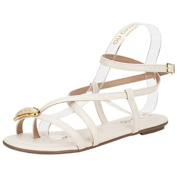 Sandália Feminina Flat Beira Rio 8367875 MARFIM 35