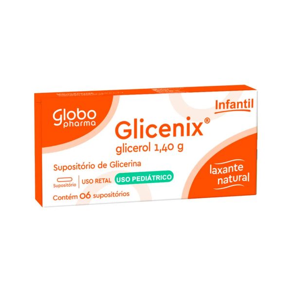 Glicenix 1,40g 6 supositórios de uso retal pediátrico