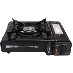 Fogareiro de Mesa Portátil Frontier para Camping com Ignição Eletrônica Piezo e Chama Regulável Preto Nautika Fogareiro de Mesa Portátil Frontier com Ignição Eletrônica Piezo e Chama Regulável Preto Nautika
