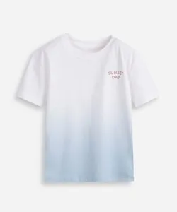 camiseta de algodão infantil bicolor sunset day off white 10