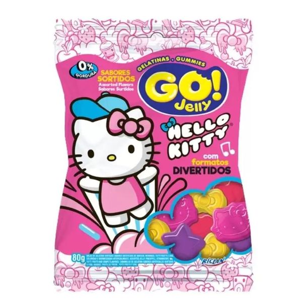 Bala de Gelatina Go Jelly Hello Kitty com 70g