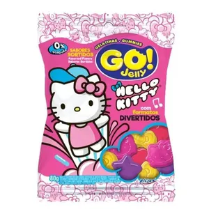 Bala de Gelatina Go Jelly Hello Kitty com 70g