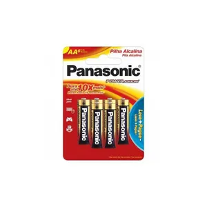 Pilha alcalina pequena aa c/ 6 panasonic