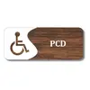 Placa Sinalização Banheiro Pcd Sanitário 25x10 Cm