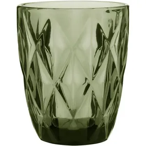 Copo Água 10X8X8Cm 270Ml Vidro Verde 6Pç