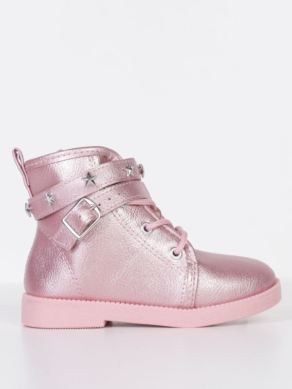 Bota Molekinha Infantil Para Menina - ROSA CLARO 20