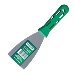 Espátula Inox Lisa Tamanho 60MM com Múltiplas Funções e Cabo PVC Emborrachado Verde Nauber Espátula Inox Lisa 60MM com Lâmina em Aço Inox e Cabo PVC Emborrachado Verde Nauber