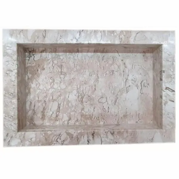 Nicho de Mármore Travertino com Fundo 60x40cm - N06040MTCF - LA