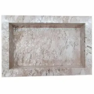 Nicho de Mármore Travertino com Fundo 60x40cm - N06040MTCF - LA