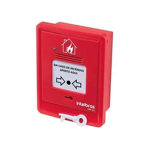 Acionador Manual Incendio Enderecavel Com Sirene Ame52 Vermelho