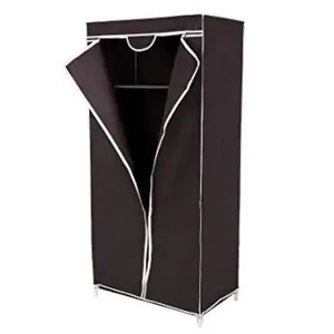 Guarda Roupa Armario Multifuncional Portatil Arara Cabideiro Dobravel Organizador Camping Preto