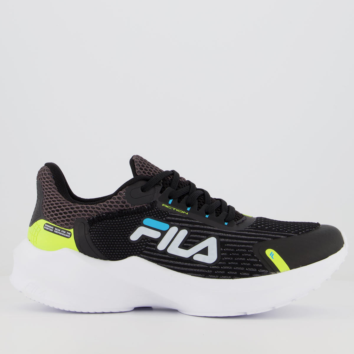 Tenis Fila Action Preto e Limão