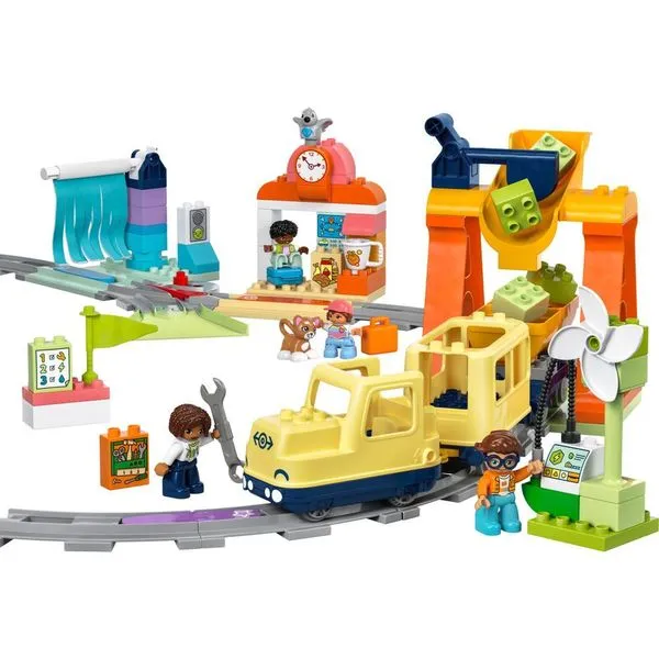 Brinquedo de Construção Grande Trem Comunitário Interativo 103 Peças com Luzes e Sons Lego Brinquedo de Construção Trem Comunitário Interativo 103 Peças Lego