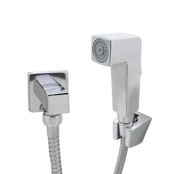 Ducha Higiênica Square Gatilho Quadrado ABS 1-2 DN15 1,20m Cromada Shop Hidráulica Ducha Higiênica Square Gatilho Quadrado ABS 1-2 DN15 1,20m Shop Hidráulica