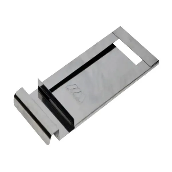 Registro Regulador de Chamine Paulista 15x29cm Controle de Fumaca em Fogao a Lenha Aco Inox Metalmig Registro Regulador de Chamine Paulista 15x29cm Aco Inox para Fogao a Lenha Metalmig