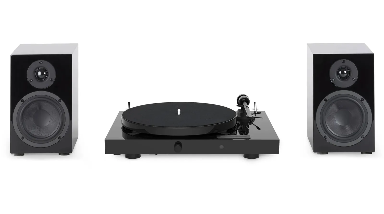 Toca Discos Project Juke Box E1 HiFi Set, tudo em um, plug and play - 50 Watts - Piano Black