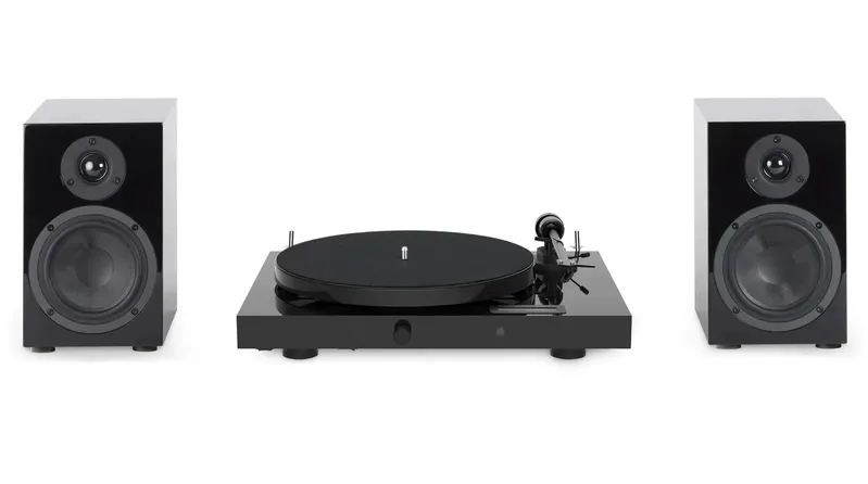 Toca Discos Project Juke Box E1 HiFi Set, tudo em um, plug and play - 50 Watts - Piano Black
