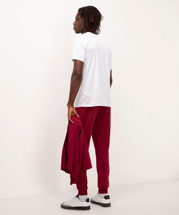 calça jogger com recortes esportiva vinho G