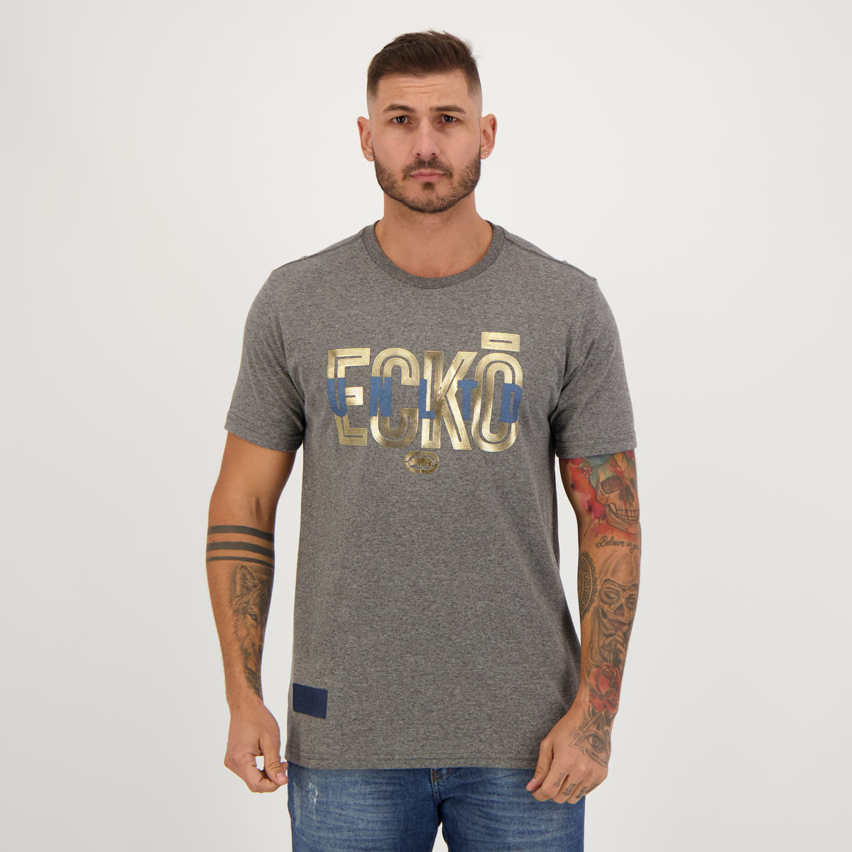 Camiseta Ecko Slim Grafite