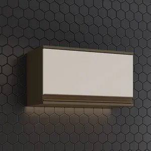 Armário Aéreo Basculante 1 Porta Connect Henn 60cm | Duna/Cristal