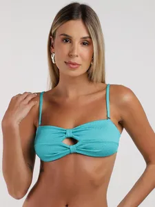 Biquíni Top Texturizado Bojo Soft Feminino AZUL 44