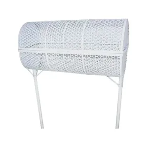 Lixeira de Rua Tela Moeda Dupla 100cm com Tampa Branca Santa Edwirges Lixeira de Rua Tela Moeda Dupla 100cm Tampa Branca Santa Edwirges