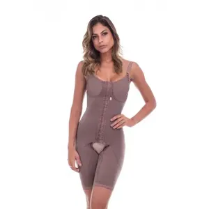 Modelador Shorts com Alça Premium Cor Castanho Tamanh EPP/38 Biobela