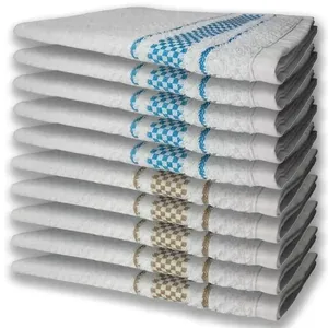 10 Panos De Prato Atoalhado Felpudo 5 Azul 5 Marrom