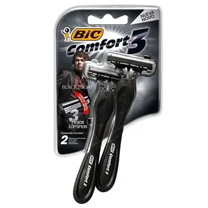Aparelho Barbear Bic Comfort 3 Black Night Com 2 Unid