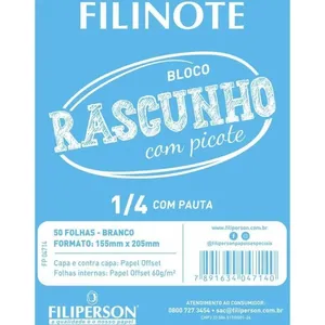 BLOCO PARA RASCUNHO C/PICOTE C/PAUTA 155X205 50FL