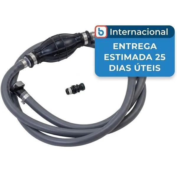 Kit Linha de Combustível Náutica Attwood 93806MUS7 1,83M Com Bomba de Es Corva e Conector Antirrespingos A-MBI