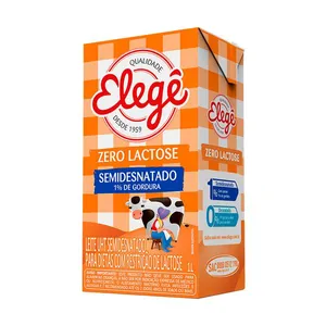 Leite Elege UHT Semi Desnatado Sem Lactose 1L