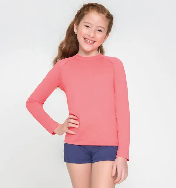 Camisa Uvpro Coral Infantil Tamanho 10