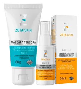 Kit Zeta Skin Máscara Tensora 60g + Boost C Área dos Olhos 15g