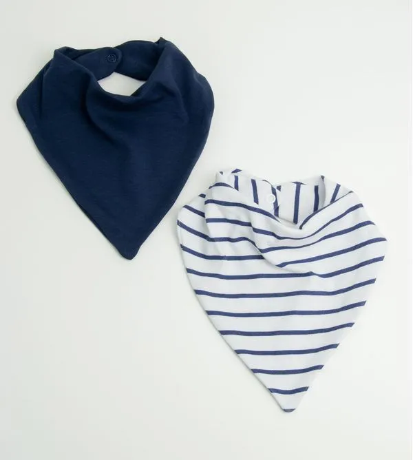 Babador Bandana Ibiza com 2 unidades Marinho