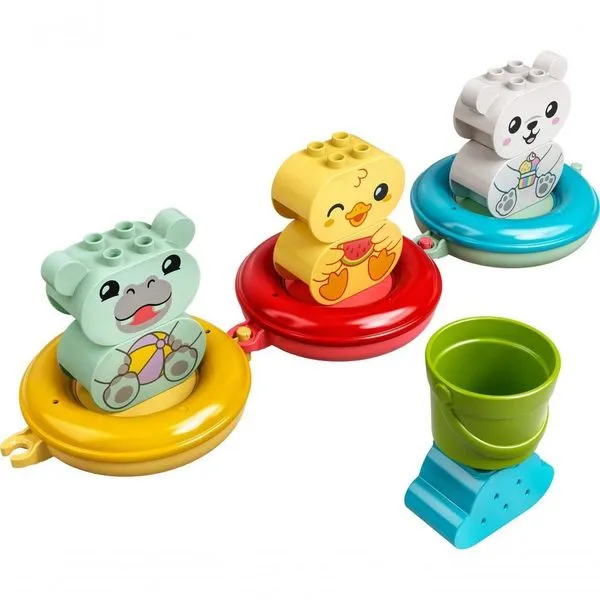 Brinquedo de Banho Lego Duplo Trem Animais Flutuantes 10965 com Hipopótamo Pato e Urso Polar Brinquedo de Banho Lego Duplo Trem Animais Flutuantes 10965