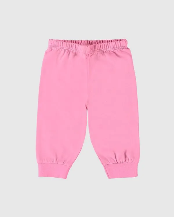 Calça Bebê Jogger Em Algodão Malwee Kids Rosa - M