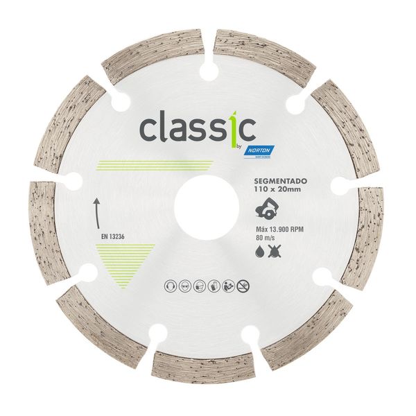 Disco diamantado 110x20x7mm Classic segmentado Norton