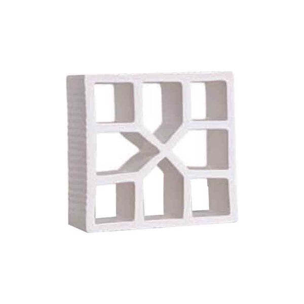 Tijolo vazado xis 19x19cm branco Martins