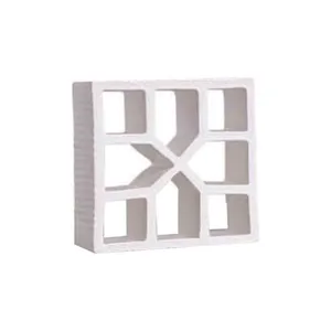 Tijolo vazado xis 19x19cm branco Martins