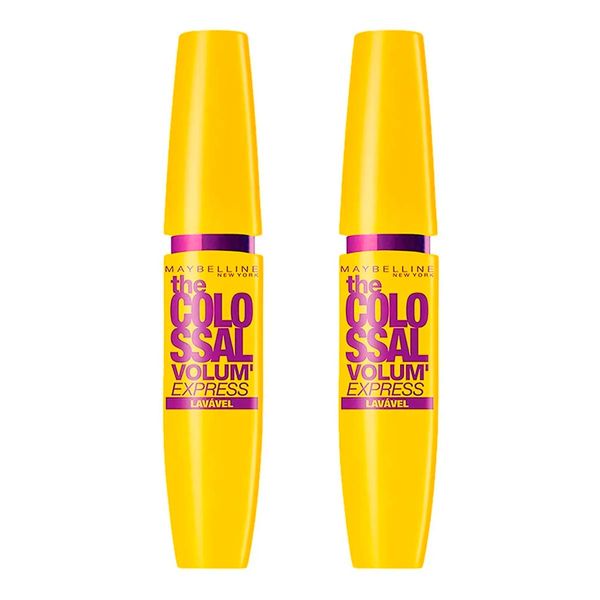 Kit Máscara de Cílios Maybelline The Colossal Volum' Express Lavável Preto 9,2ml 2 Unidades