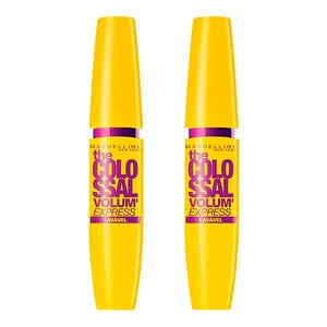 Kit Máscara de Cílios Maybelline The Colossal Volum' Express Lavável Preto 9,2ml 2 Unidades
