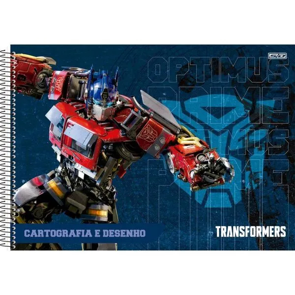 CADERNO DESENHO UNIV CAPA DURA TRANSFORMERS 60F