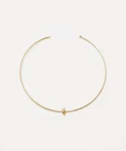 colar choker nós dourado UNICO