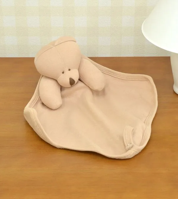 Naninha Urso com Prendedor de Chupeta Bege