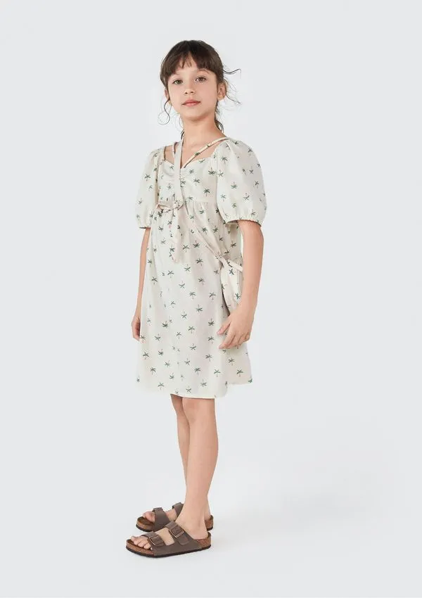 Vestido Curto Infantil - Bege 008