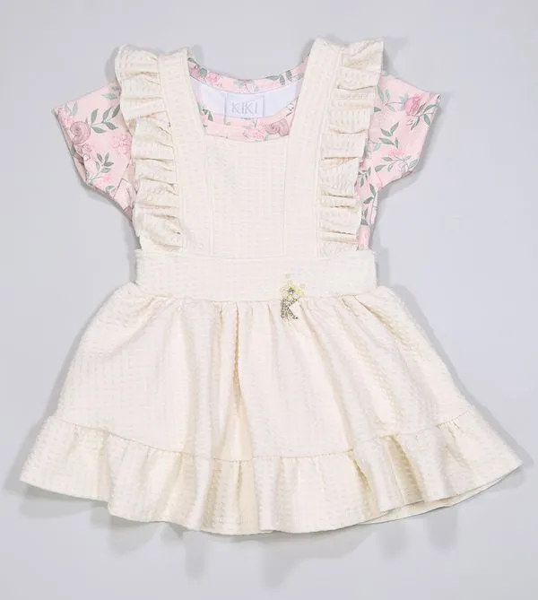 Salopete com Blusa Encanto - 2200032 Bege - 2