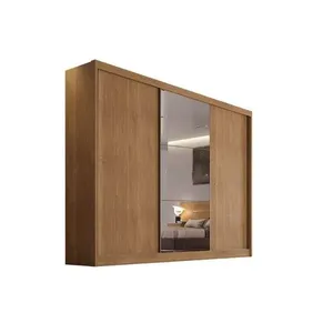 Guarda Roupa Casal 3 Portas Correr c/Esp 4Gavs Toulon Plus Cumaru N. Horizonte